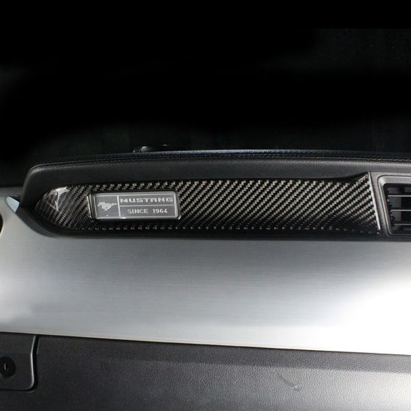 Araba Styling Karbon Fiber Çıkartmalar İç Araba Dashboard Dekorasyon Şerit Kapak Trim ford Mustang 2015-2019 Oto Aksesuarları