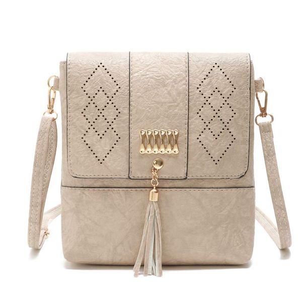 

women leather hollow out cover tassel shoulder crossbody bag tote satchel purse 3 colors optional