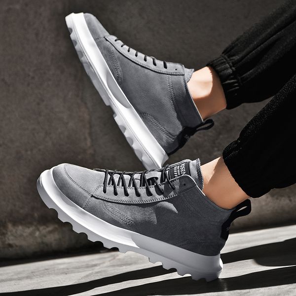 

spring men rubber sneakers men's running shoes wear-resistant casual shoes men's korean-style trendy shoes travel *2001, Black