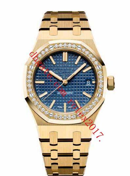 

excellent royal offshore ladies basel classic 37mm n8 15451ba 15451or 15451st 15451movement automatic diamond bezel watches, Slivery;brown