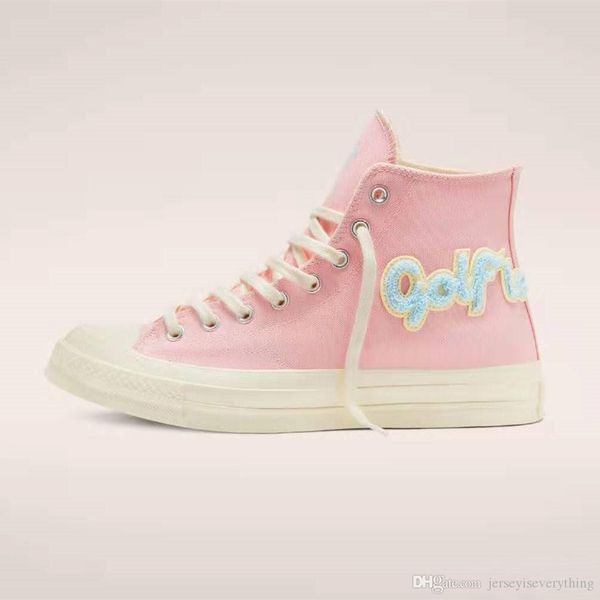 

golf le fleur х chuck 70 chenille мужчины женщины star skateborad обувь 1970-е годы мода glf 1970 high pink canvas sneaker случайные тренеры, Black