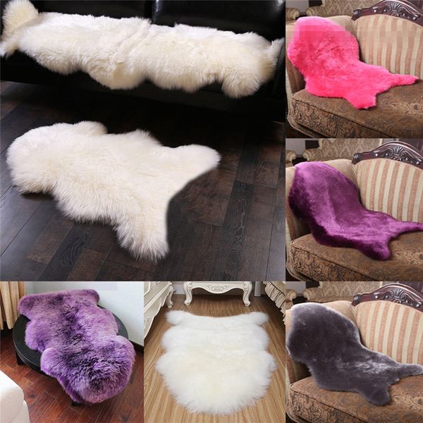 

warm hairy carpet faux fur sofa chair pad fake wool sheepskin rugs bay window seat pad living room bedroom rugs