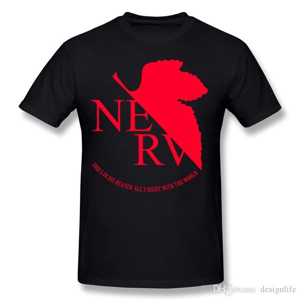 

mens cotton fabric nerv eva neon genesis evangelion tee-shirt mens crew neck white short sleeve shirts extra large size printing tee, White;black