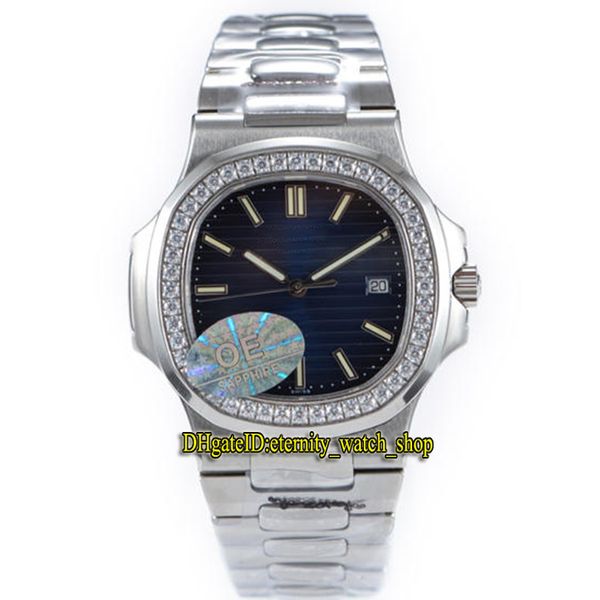 

роскошная версия oe sport nautilus 40mm 5711 / 1a 010 синий циферблат cal.324 sc автоматические 5177 мужские часы с бриллиантами ободок стал, Slivery;brown