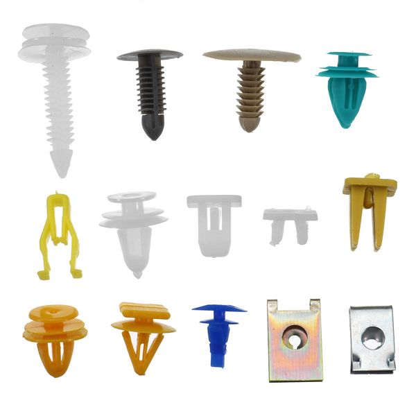 500pcs Mixed Auto Car Fastener Clipe painel da porta Rivet Bumper Fender guarnição de plástico