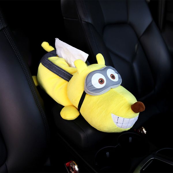 

new universal car armrest box tissue box creative cartoon cute tissue car interior products accessories 1pc