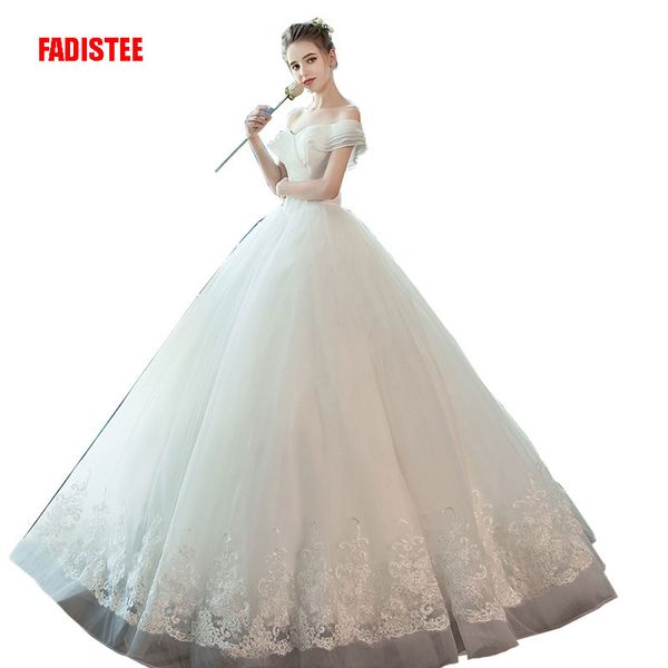 

новое поступление элегантное свадебное платье vestido де феста платье без рукавов длинные свадебные платья роскошные кружева, White