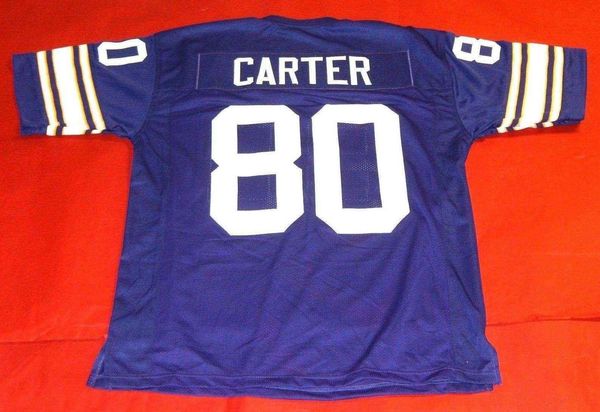 

дешевые ретро # 10 крис картер custom mitchell нсс джерси фиолетовый mens строчка top s-5xl, 6xl трикотажные изделия футбола идущие, Black;blue