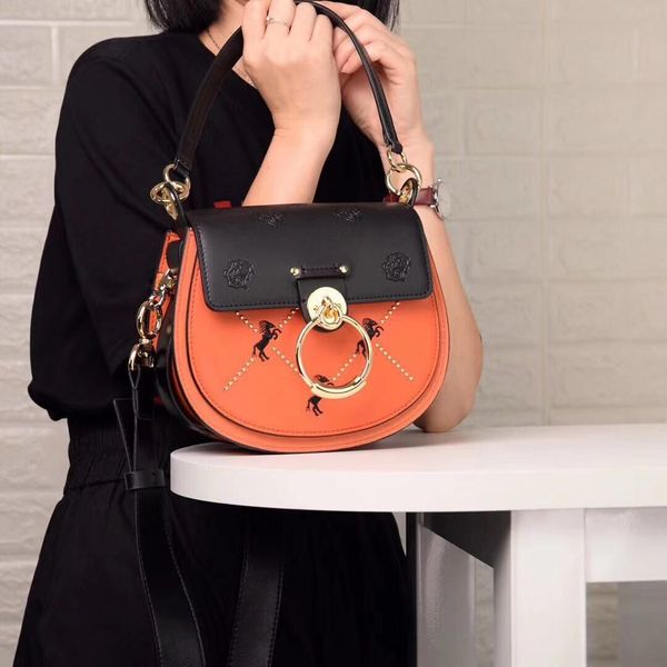 

alneed роскошные женщины сумки дизайнер бренда 2018 седло мешок дамы кожа кроссбоди мешок мода кольцо наплечная сумка винтажный сумочка mx20