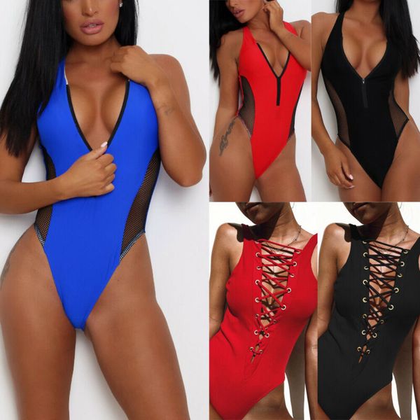 

ins bandage bikini women's one-piece monokini push up beachwear summer holiday swimwear swimsuit for girls