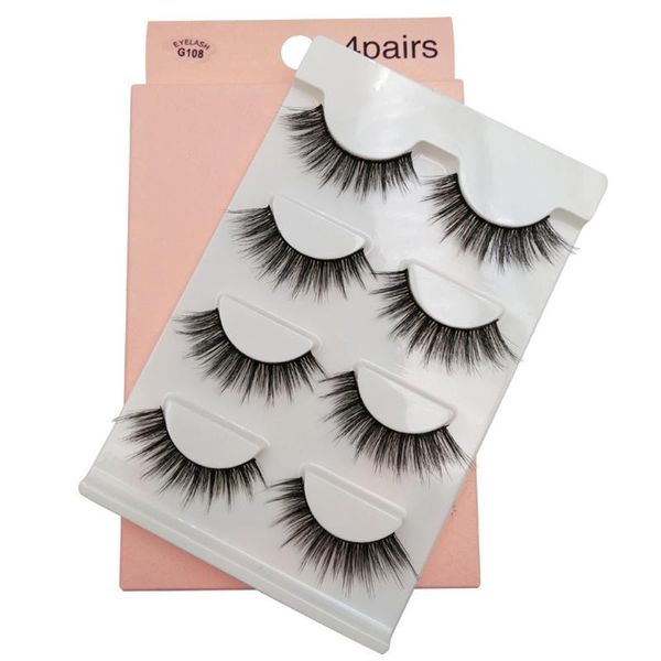 

new arrival 4 pairs eyelashes thick long eye lashes fluffy extension makeup beauty for women