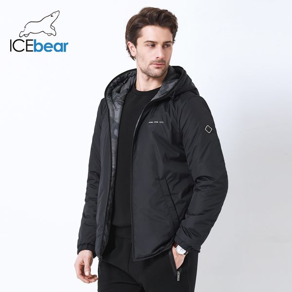 

2019 new men's jacket in double-wearing men's windproof warm jacket casual mwc19686i, Black