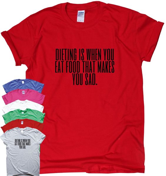 Dieting is... funny gym T-shirt womens mens training tee humour workout top
