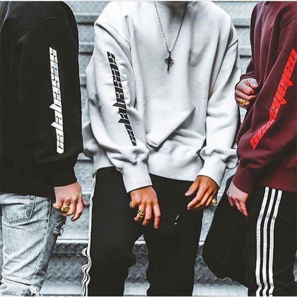 

fashion calabasas sweatshirts as worn kanye west hip hop casual cotton long sleeve streetwear pullover hoodie black s-2xl