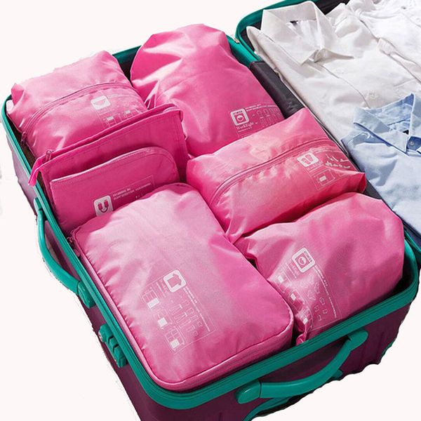 

7pcs/set travel bag set women men pack cubes luggage organizer for clothes shoe waterproof packing cube portable clothing