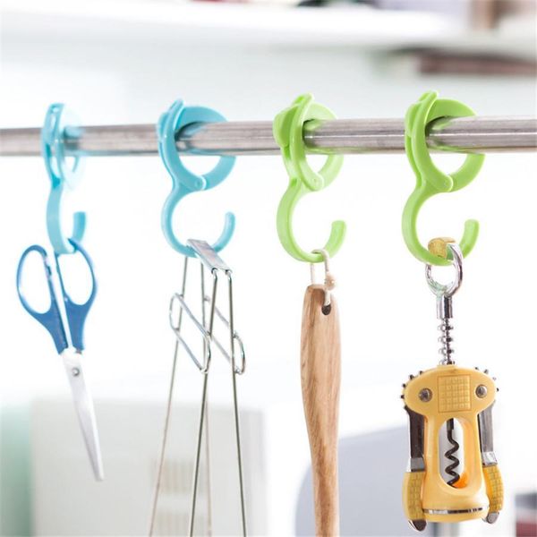 

2pcs lot colorful anti-wind hooks hangers ring shawl scarf belt tie closet organizer out door indoor hooks for clothes bags