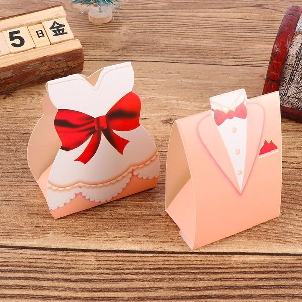 

groom bride dresses shape gift wrap wedding candy box european style paper small paper candy box favor gift