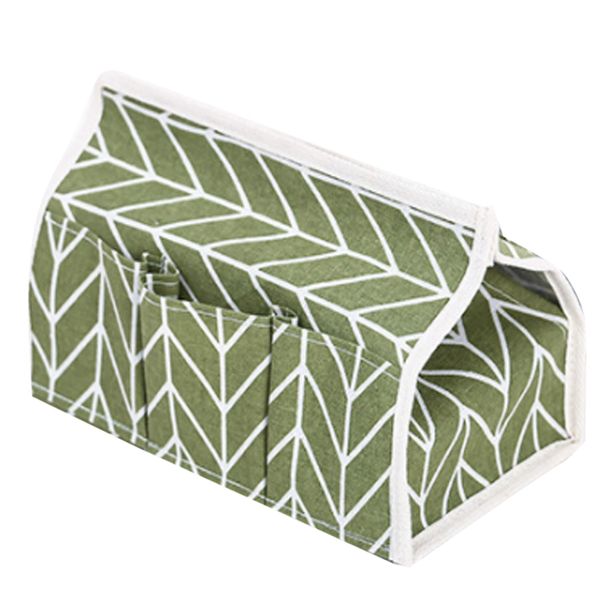 

1pc tissue box pastoral style cotton linen deskorganizer tissue holder storage box for home