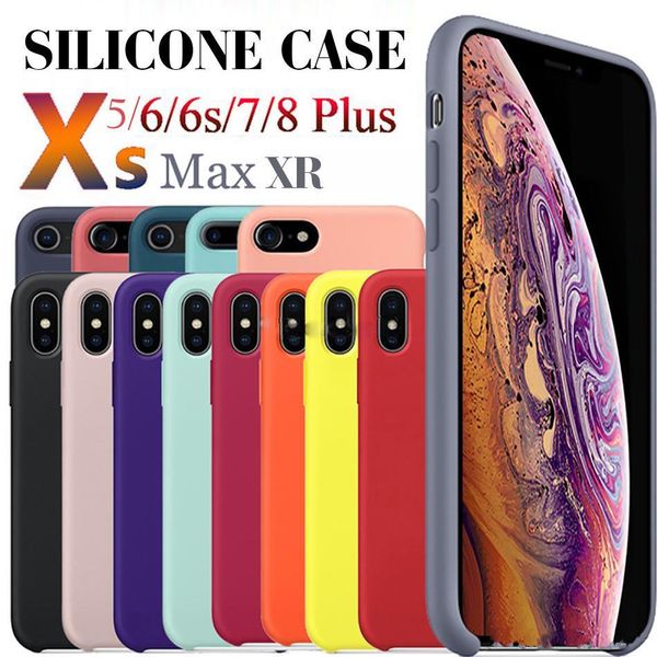 

liquid silicone phone cases cover for iphone13 11pro 8plus iphone12 x xr xs max with retail box