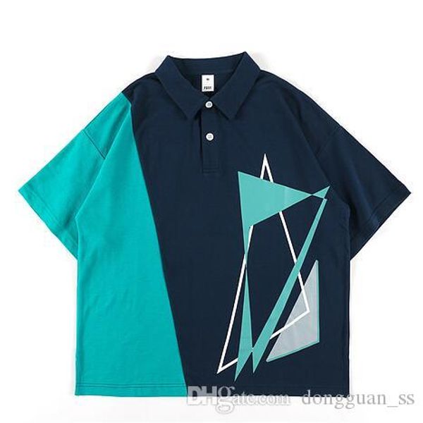 

2020 лето верхнее качество нижний разрез поло печатные повседневные рубашки поло мужчины женщины пары 100% хлопок негабаритные поло мужчины, White;black