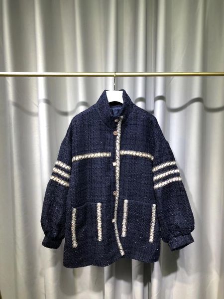 

women woolen jacket 2019 autumn and winter woolen knit size m- wsj012 premium vintage tibetan blue lantern sleeve top, Black;brown