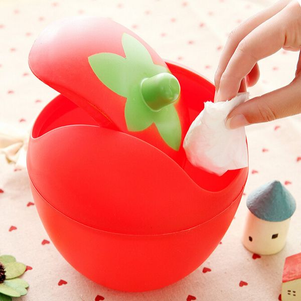 

new car garbage can car trash strawberry desk mini creative covered kitchen living room trash can car-styling p#