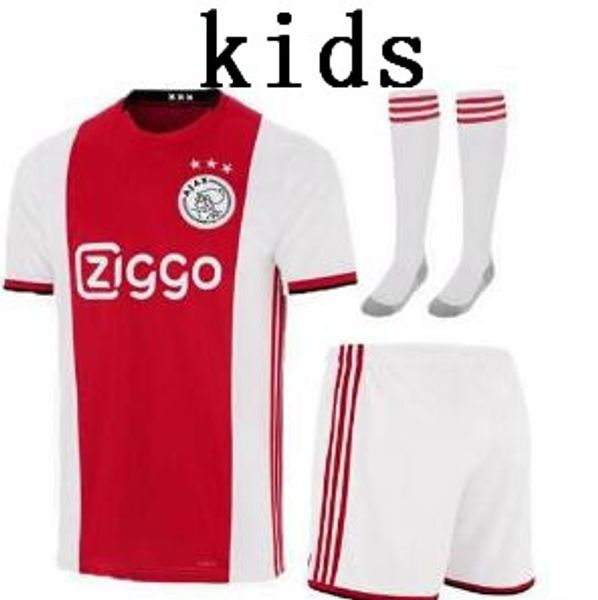 

kids ajax fc soccer jerseys away shirt 19 20 klaassen #34 nouri football uniform, Black;yellow