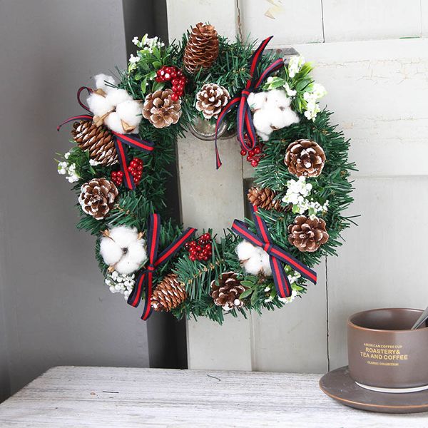 

merry christmas wreath door ornament christmas decorations for home decor natale 2019 happy new year 2020 diy kerstdecoratie