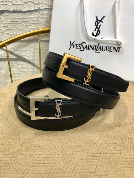 

2019 buckle 2.5 leather belt with box designer men and women new men's belt luxury belt ing, Black;brown