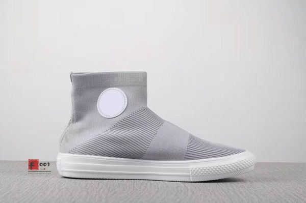 

2020 chuck fashion hi sock classic high sport casual shoes star designer knit slip on loafers all black white cool grey mens trainers c09