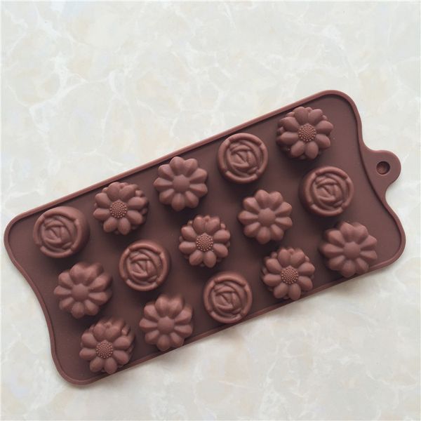 

3d floret силикагель шоколад плесень ледяной решетки плесень легко выпустить пищевой