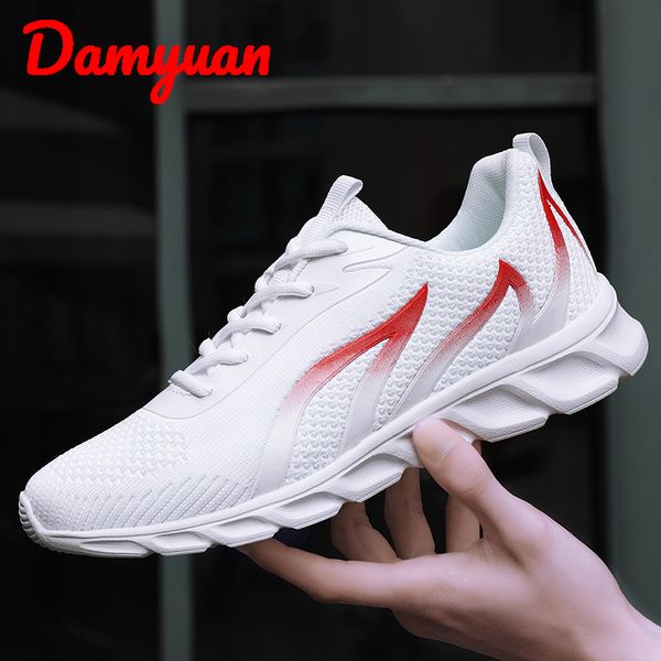 

damyuan 2019 winter new flying weaving fashion flame men sneakers outdoor walking soft comfortable skid-proof running shoes