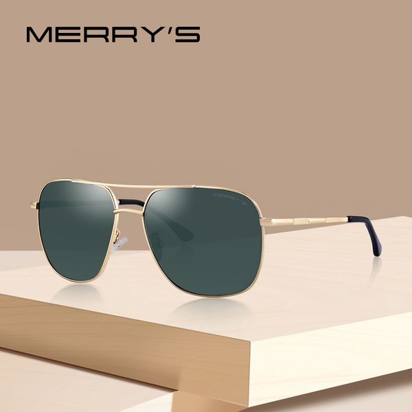 

merrys design men classic sunglasses aviation frame hd polarized shades for driving uv400 protection s8173, White;black