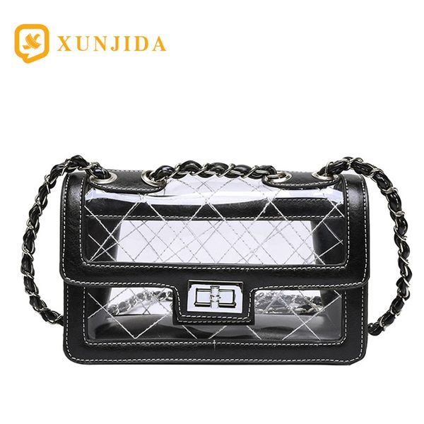 

xunjida женщины мини прозрачный пвх crossbody сумка прочный лето плеча сумку кошелек цепи сумки пляж свадебные сумки swim
