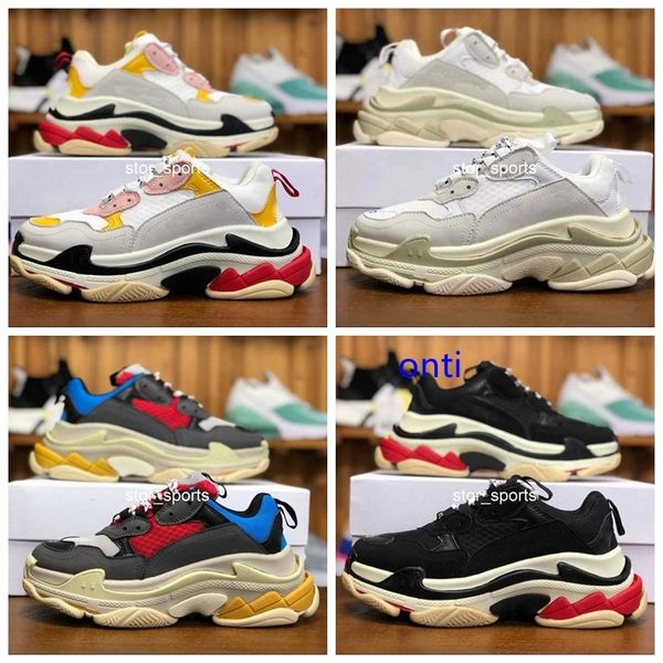 

fashion designer paris 17fw triple-s triple s sneaker desi luxury dad shoes for men's women beige black sports running shoes 36-45