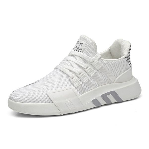 

hover-cushioned shoes students casual running shoes fashion plus-size 36-45 men's women's small white shoes, Black