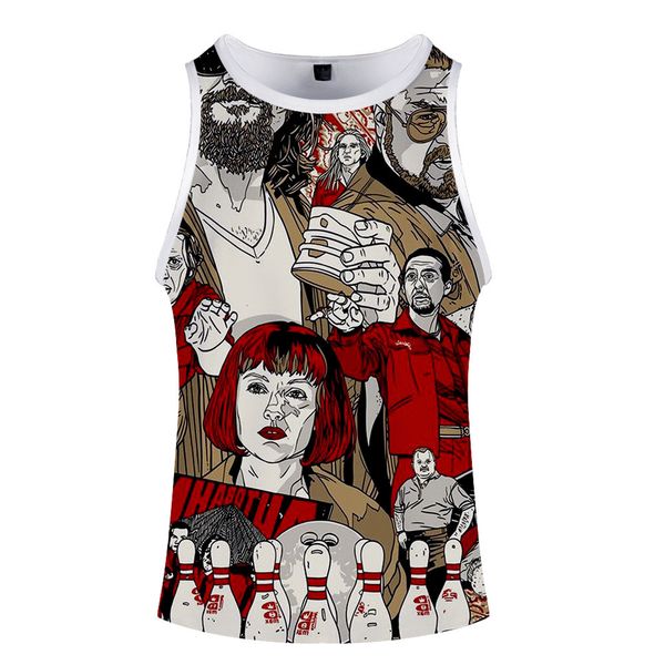 

the big lebowski 3d men's style vest street leisure time motion, Black;green