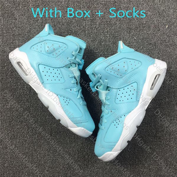 

popular 6s j6 women basketball shoes sky blue cut cool good sneakers factory with box and socks