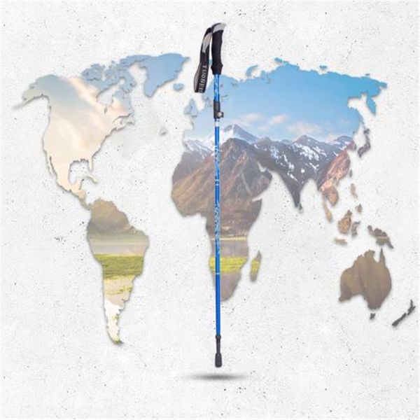 

climbing stick aluminum alloy super light retractable folding hiking walking stick walking stick outdoor equipment