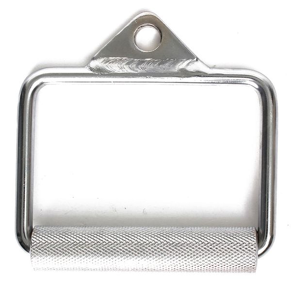 

gym single stirrup crossover bar cable attachment home gym workout handle silver