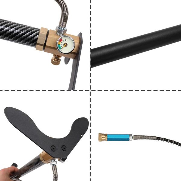 

400bar 40mpa fine quality hand operated inflator pump mini high pressure compressor with 8mm female connector for bike tyre