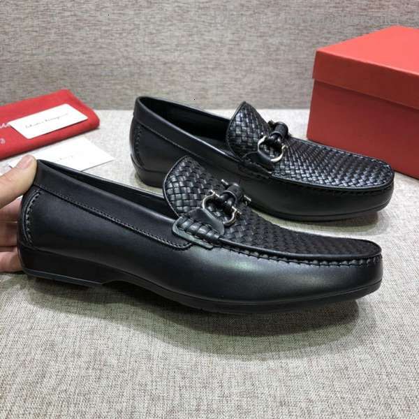 

new style black leather rivets fashion slip-on dress shoes handmade men smoking casual flat wan1, Black;red