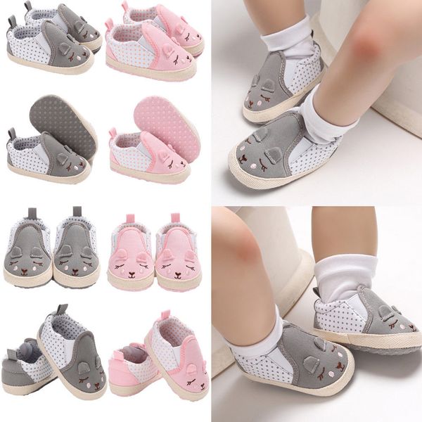 

cute newborn baby boys girls first wlaker shoes fashion cartoon sneakers prewalker trainers shoes baby casual canvas 0-18m
