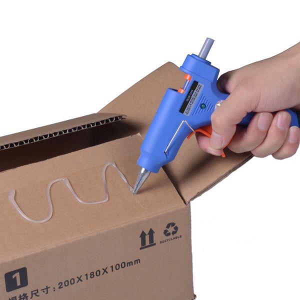 

20w eu/us/uk plug melt glue gun 7mm glue stick industrial mini guns thermo electric heat temperature tool