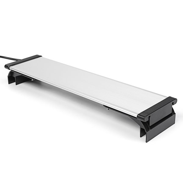 

40cm adjustable dimmable aquarium 2835led fish tank light lamp white and blue leds fit for 35-45cm aquarium black ac 100-240v