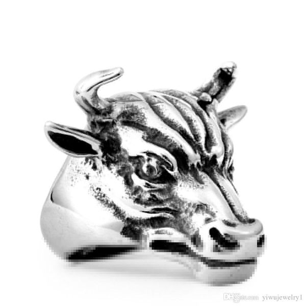 

domineering men punk gothic ring 316l stainless steel minotaur ring size 7# 8# 9# 10# 11# 12# 13# 14#, Silver