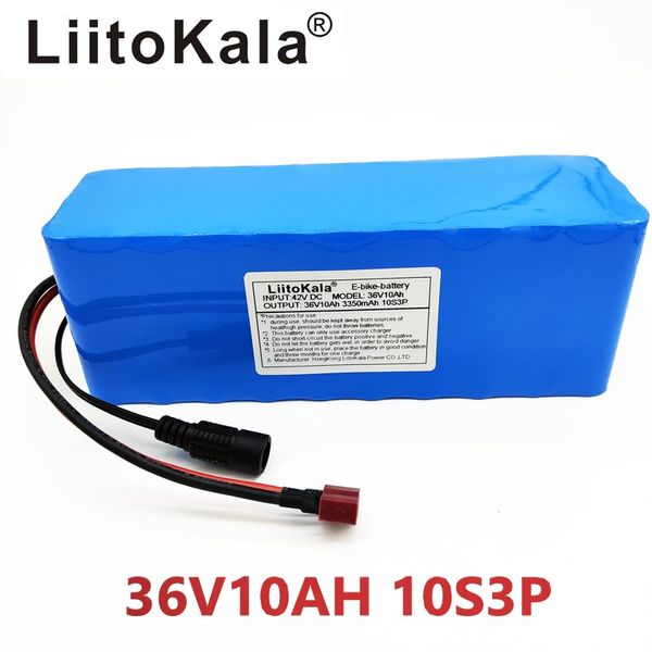 

hk liitokala 36v 10ah 500w high power&capacity 42v 18650 lithium battery pack ebike electric car bicycle motor scooter with bms