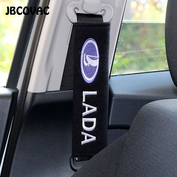 

2pcs car interior accessories seat belt covers car styling case for lada vesta niva kalina priora granta largus vaz samara 2110