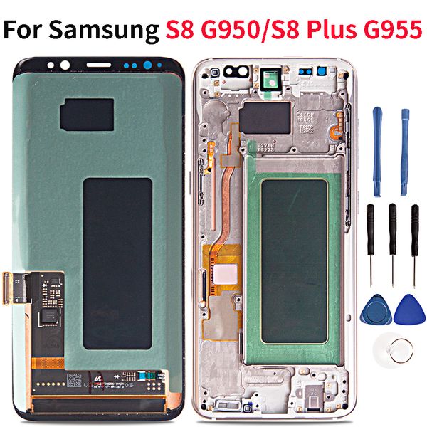 

Super Amoled Lcd для Samsung S8 Plus G955 / S8 G950 ЖК-дисплей сенсорный экран дигитайзер в сборе нет bu