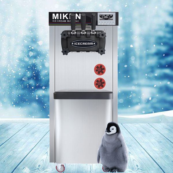 Новый коммерческий дизайн 25 л / ч мягкий мороженое с брендом Compressor 1600 Вт мягкий мороженое машина